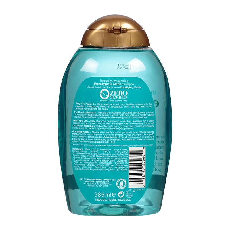 OGX Intensely Invigorating + Eucalyptus Mint Shampoo – 385ml
