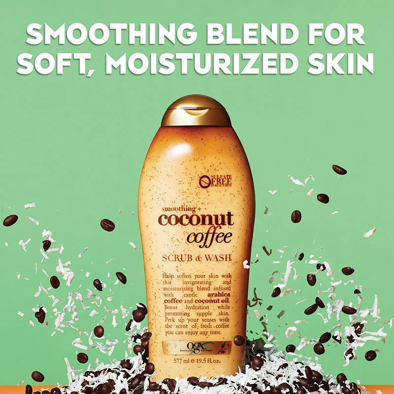 OGX coconut coffee scrub and wash – 577ml