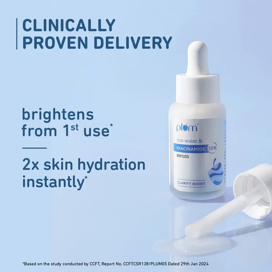 Plum 10% Niacinamide Face Serum With Rice Water 30ml