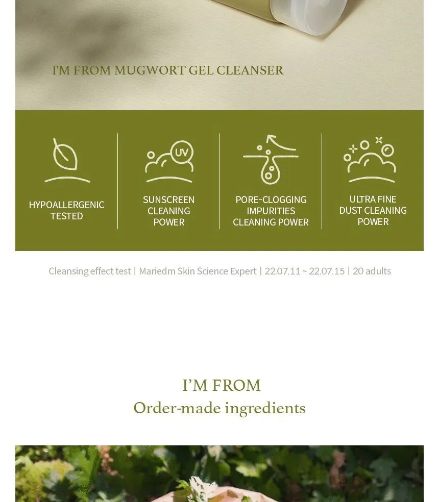 I'm From Mugwort Gel cleanser 150ml
