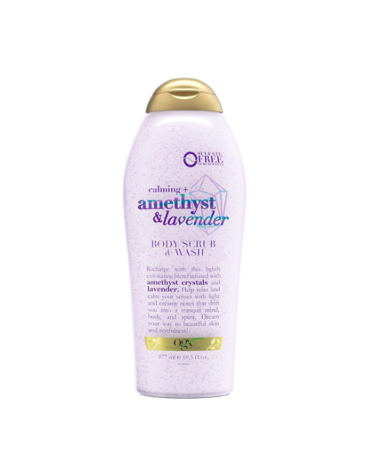 OGX Calming + Amethyst & Lavender Body Scrub & Wash 577ml