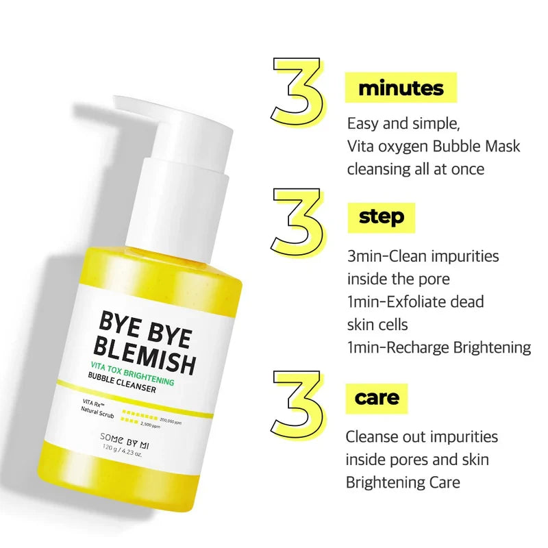 SOME BY MI Bye Bye Blemish Vita Tox Brightening Bubble Cleanser 120g