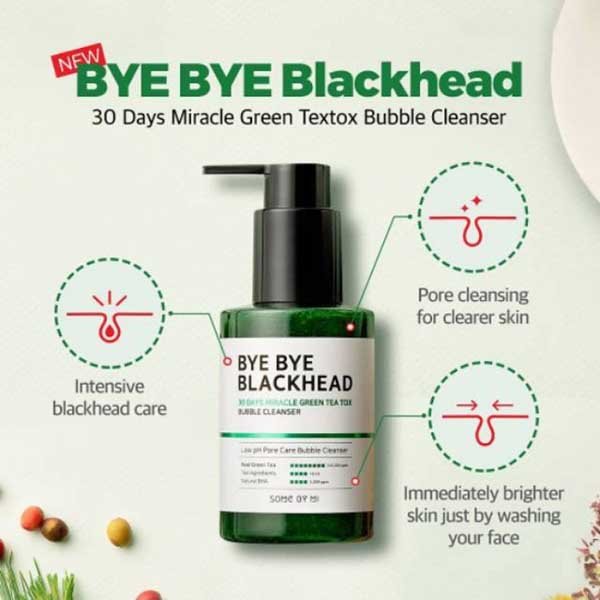 SOME BY MI Bye Bye Blackhead 30 Days Miracle Green Tea Tox Bubble Cleanser 120g