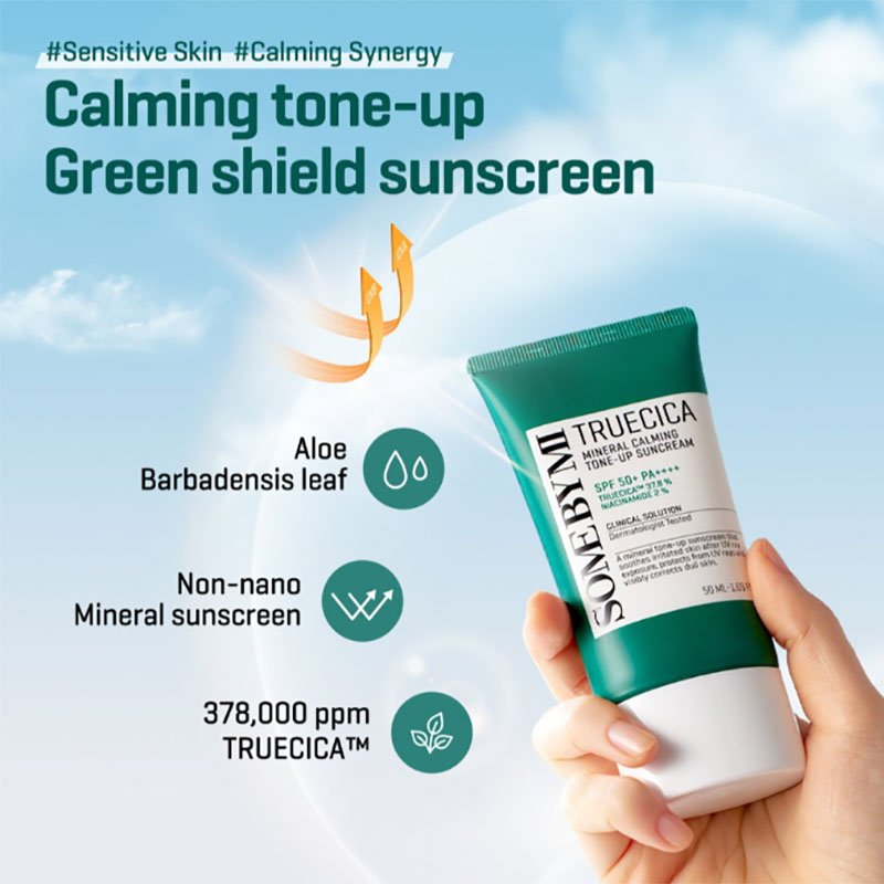Some By Mi Truecica Mineral Calming Tone up Suncream SPF50+PA++++ 50ml