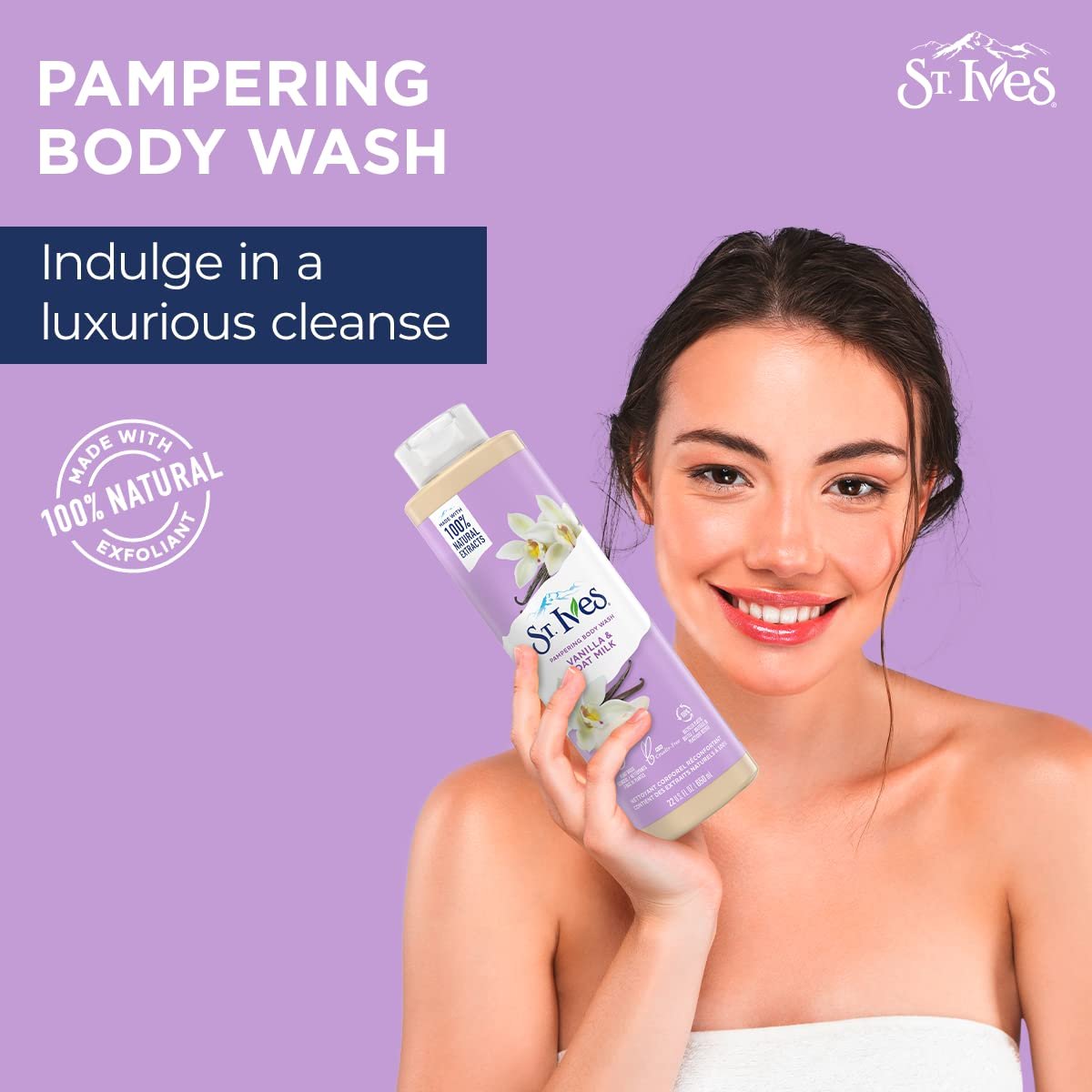 St. Ives Vanilla & Oat Milk Pampering Body Wash (650ml)