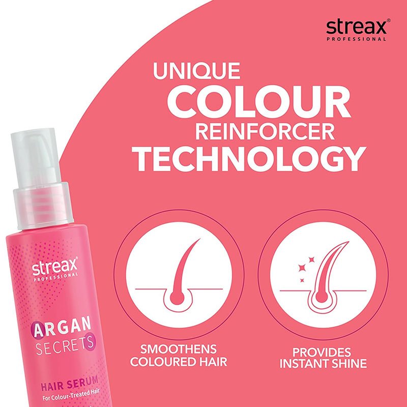 Streax Professional Argan Secrets Colour Protect Hair Serum – 100ml