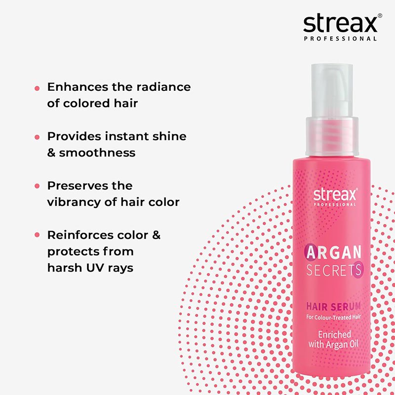 Streax Professional Argan Secrets Colour Protect Hair Serum – 100ml