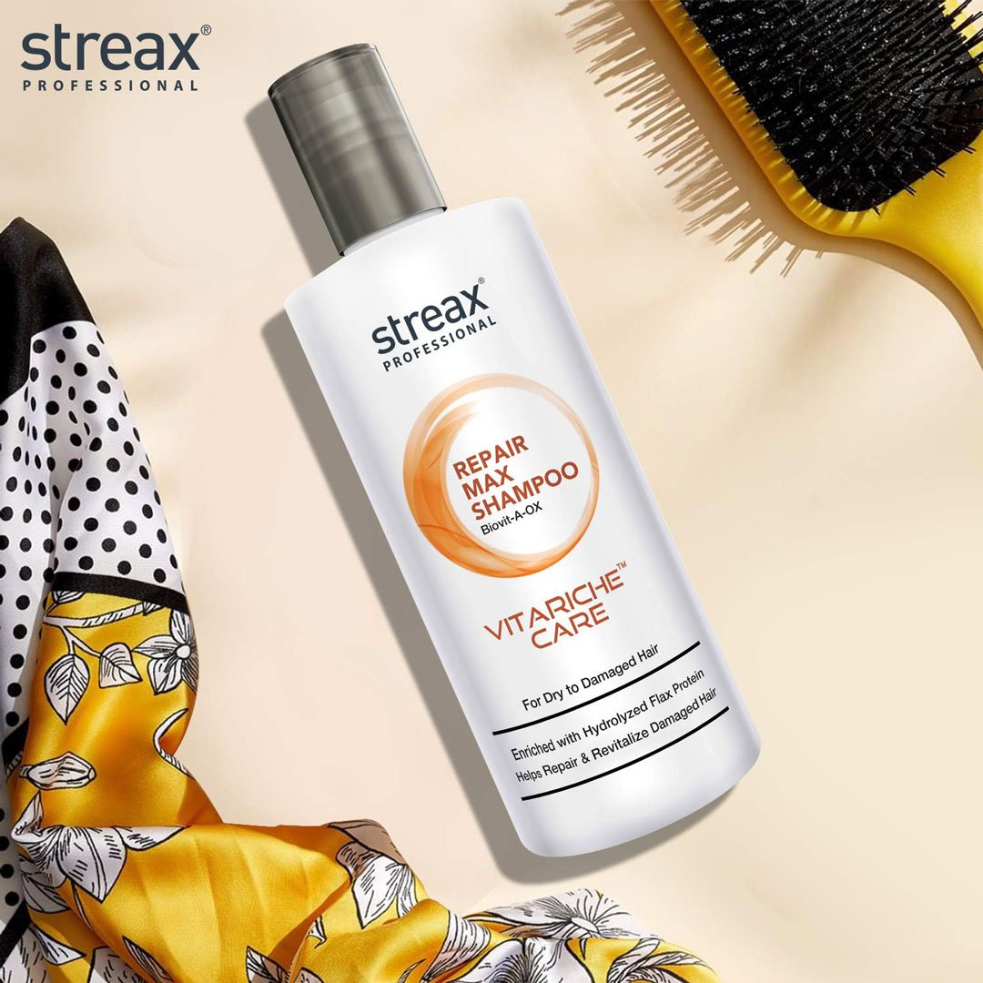 Streax Professionals Repair Max Shampoo for Dry to Damaged Hair