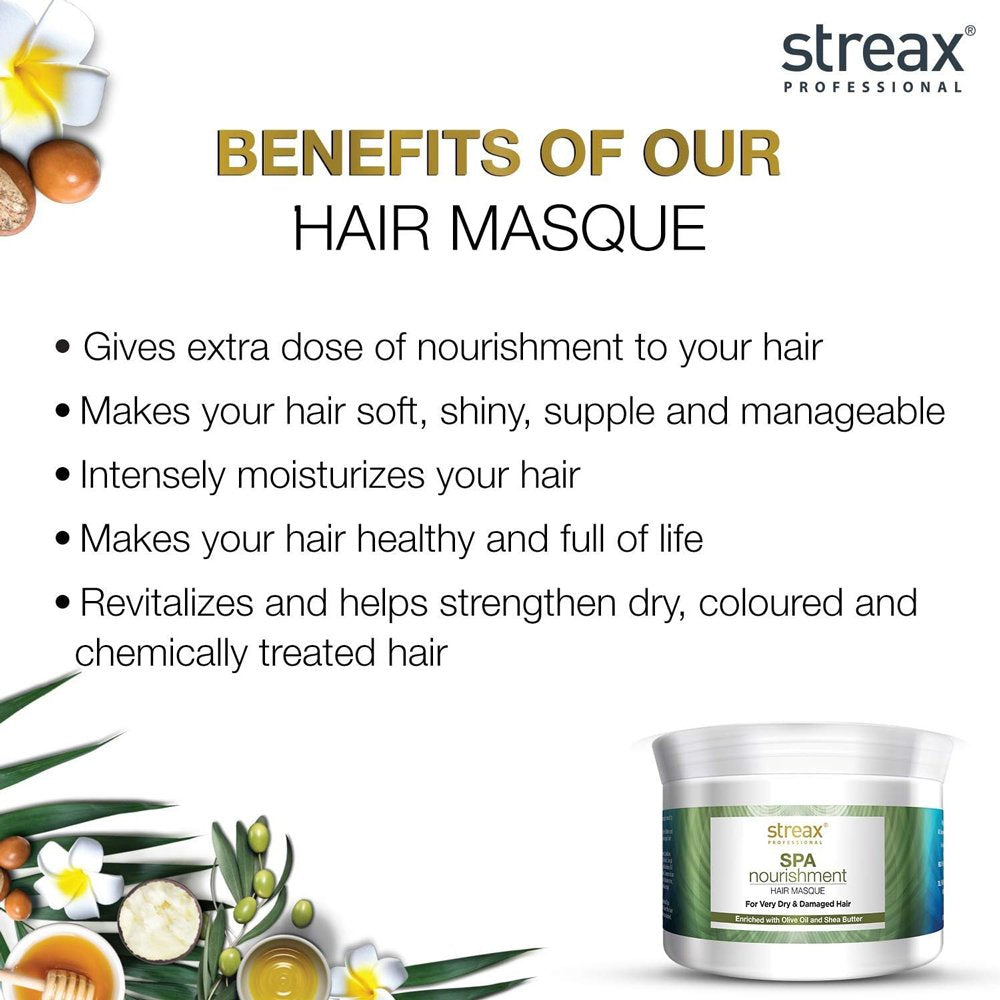 Streax Spa Nourishment Olive & Shea Butter (500ml)