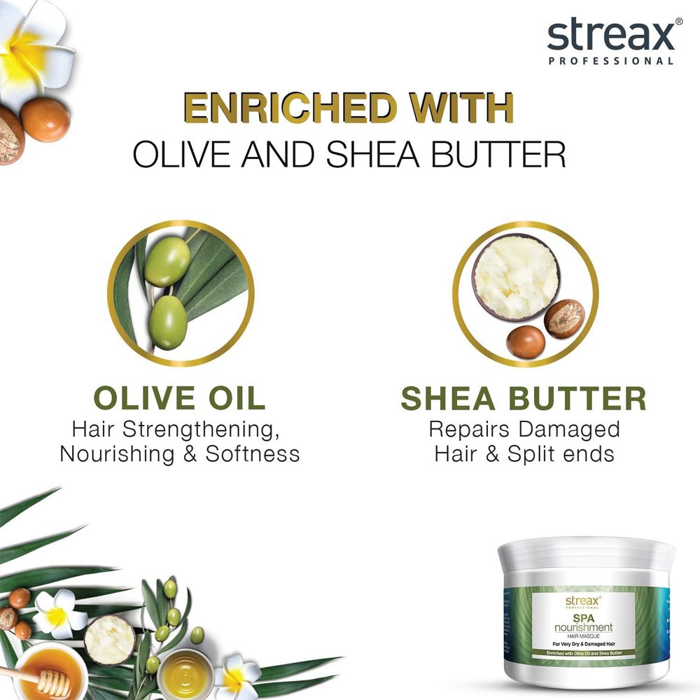 Streax Spa Nourishment Olive & Shea Butter (500ml)