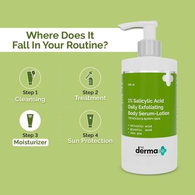 1% Salicylic Acid Daily Exfoliating Body Serum Lotion - 250ml