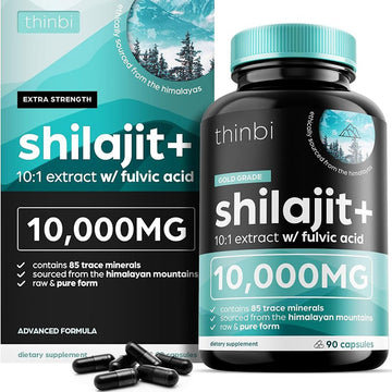 Thinbi Gold Grade Shilajit+ 10000mg – 90 Capsules