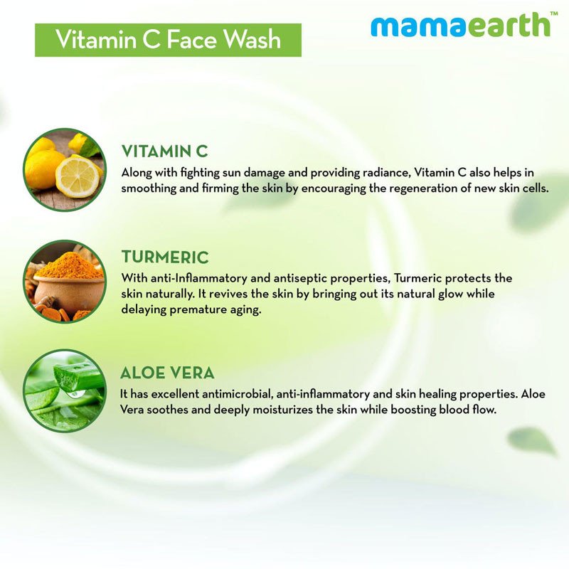 Mamaearth vitamin C face wash 100ml