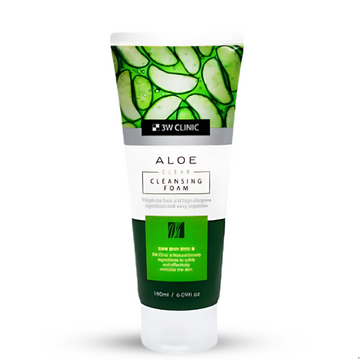 3W Clinic Aloe Clear Cleansing Foam 180ml