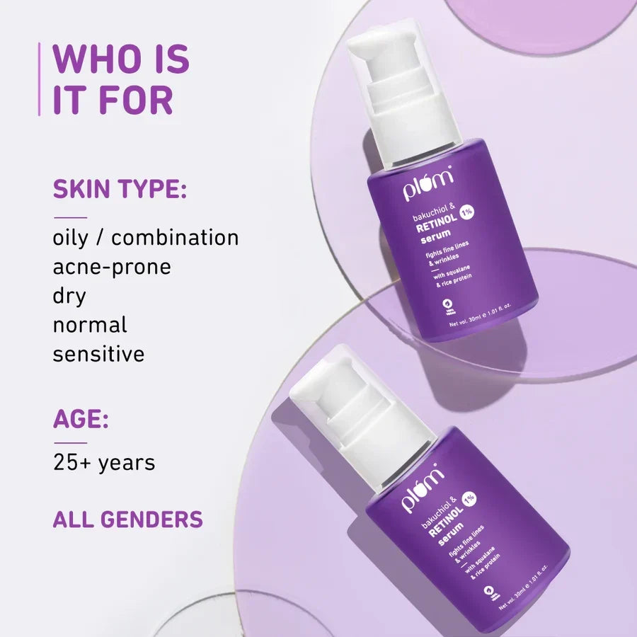 Plum 1% Retinol Face Serum with Bakuchiol 30ml