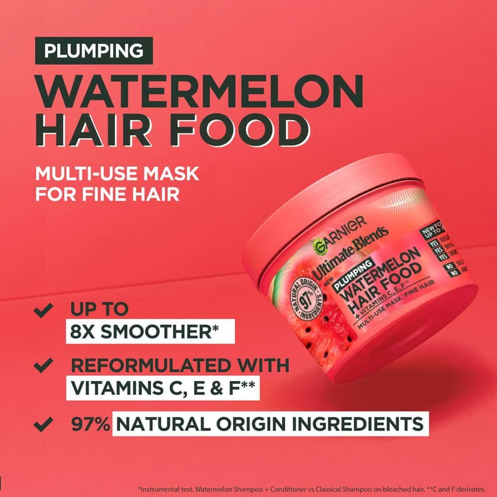 Garnier Ultimate Blends plumping Watermelon hair Food  Hair Food 3-in-1 390ml
