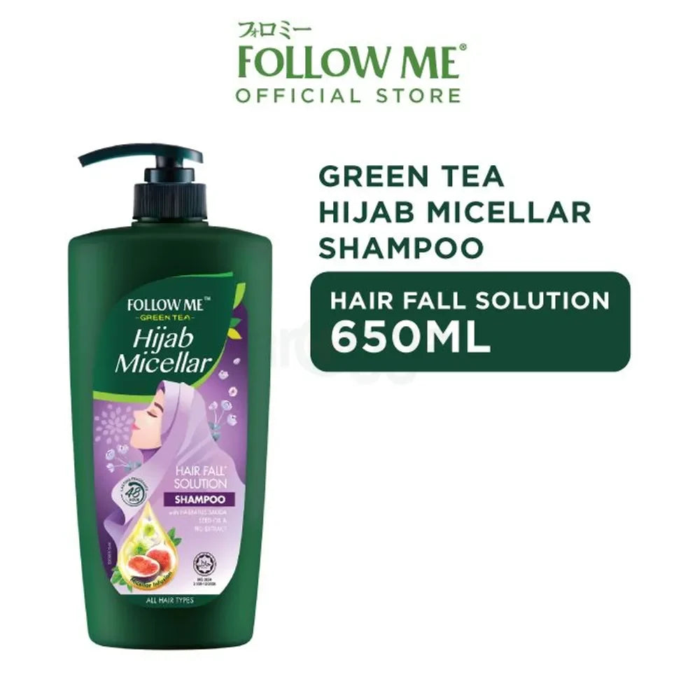 Follow me Green Tea Hijab Micellar Anti Itch Shampoo for All Hair Types(650ml)
