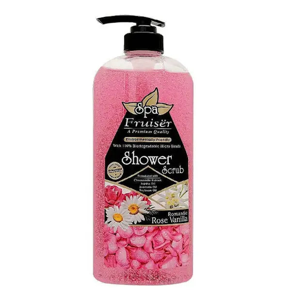 Fruiser Spa Rose Vanilla Romantic Shower Scrub - 730ml