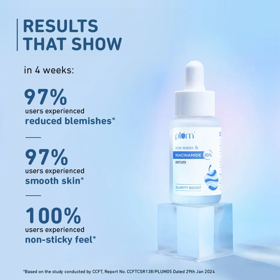 Plum 10% Niacinamide Face Serum With Rice Water 30ml