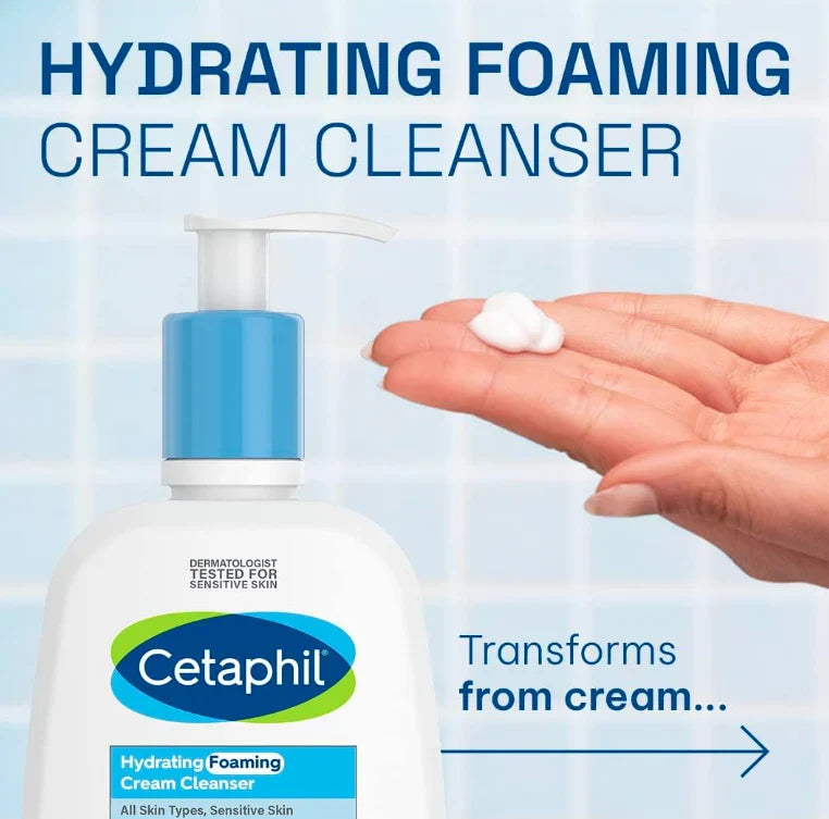 Cetaphil Hydrating Foaming Cream Cleanser 236ml