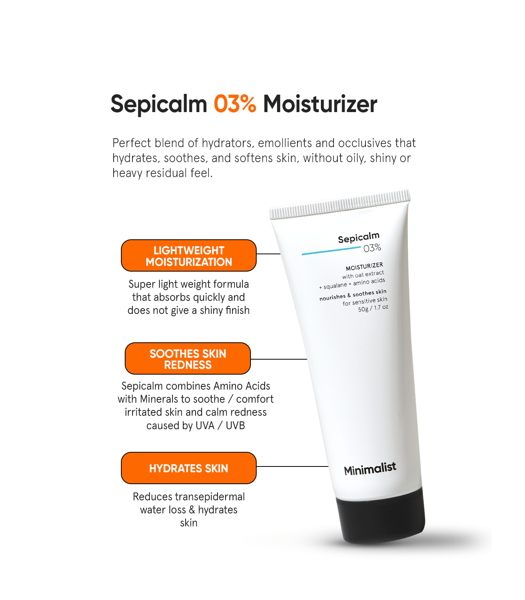 Minimalist Sepicalm 3% Moisturizer 50g