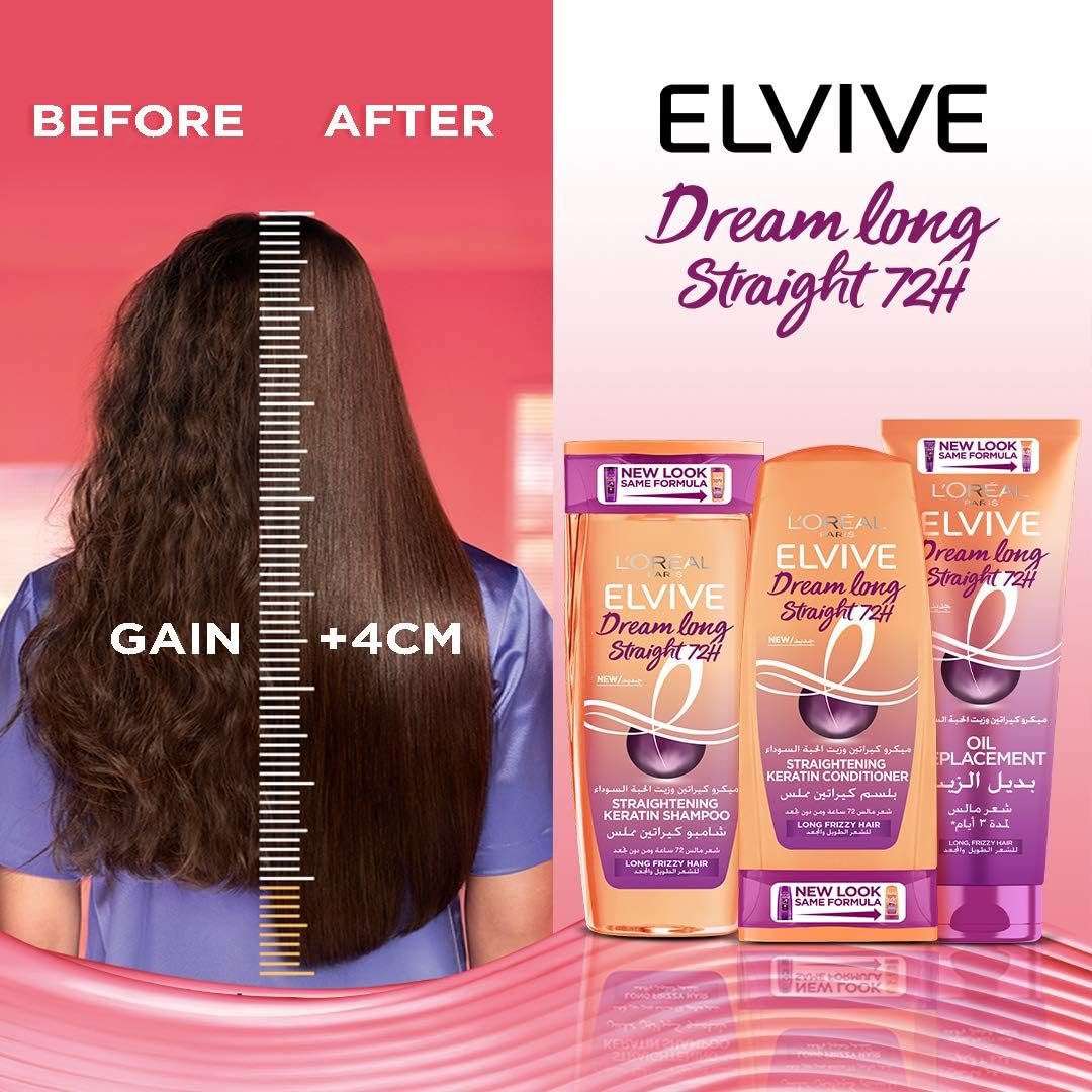 Loreal Paris Elvive Dream Long Straight 72h Straightening Keratin Conditioner For long frizzy hair 360ml