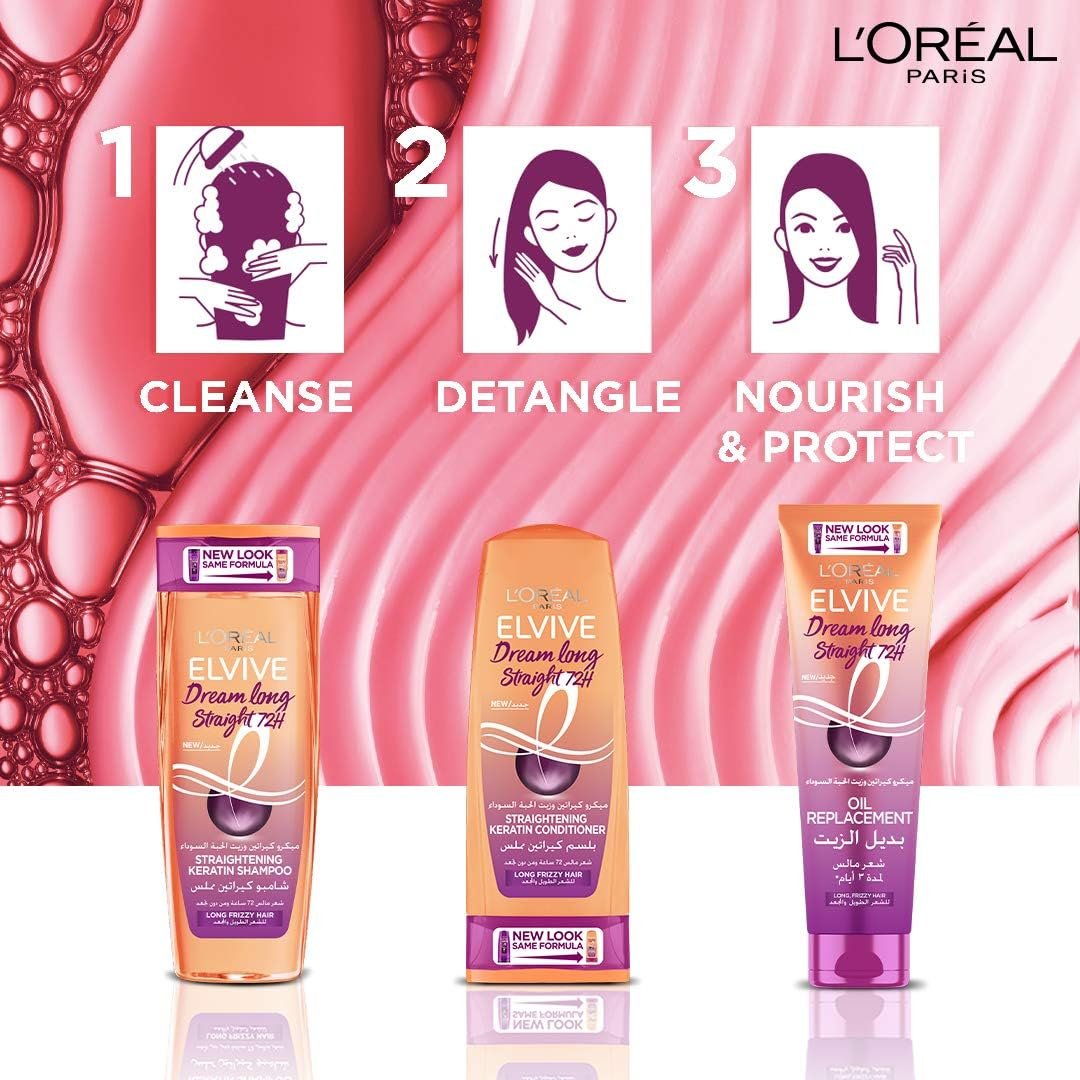 Loreal Paris Elvive Dream Long Straight 72h Straightening Keratin Conditioner For long frizzy hair 360ml