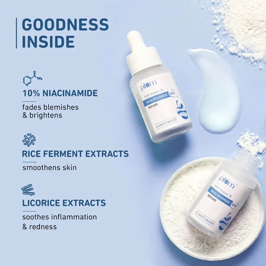 Plum 10% Niacinamide Face Serum With Rice Water 30ml