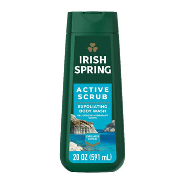Irish Spring Active Scrub Moisturizing Face & Body Wash | Deep Cleansing & Hydrating | 591ml