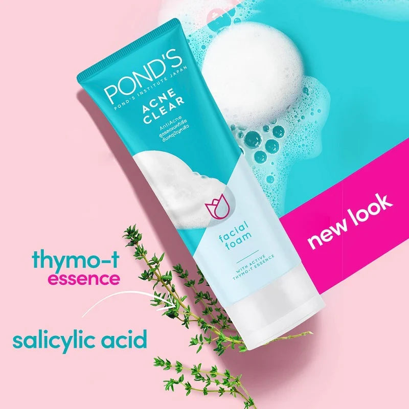 Ponds Acne Clear Facial Foam (100gm)