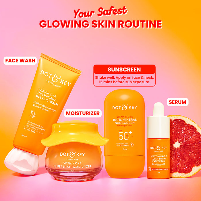 Dot & key Vitamin C + E 100% Mineral Sunscreen SPF 50+, PA++++ 50g