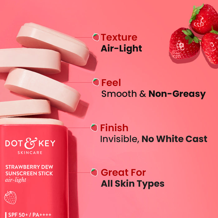 Dot & Key Strawberry Dew Sunscreen Stick SPF 50+ PA++++ | 20g