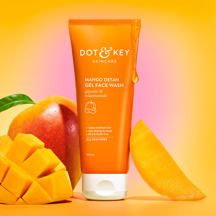 Dot & Key Mango Detan Gel Face Wash with Glycolic Acid & Niacinamide