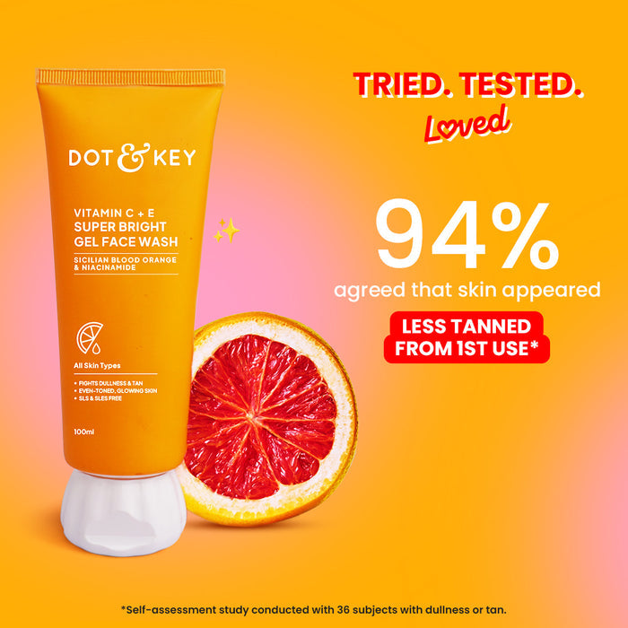 Dot & Key Vitamin C + E Super Bright Gel Face Wash | Glowing Skin