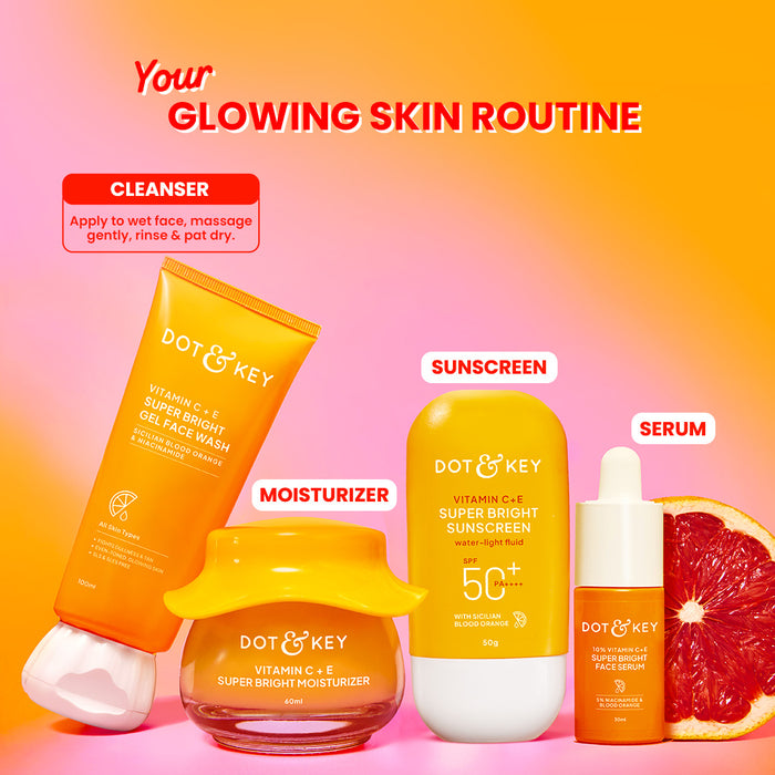 Dot & Key Vitamin C + E Super Bright Gel Face Wash | Glowing Skin