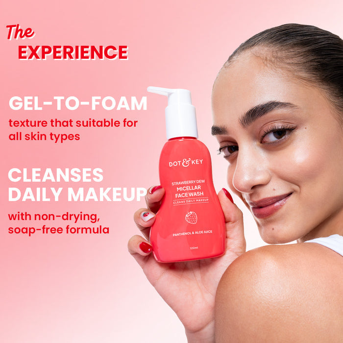 Dot & Key Strawberry Dew Micellar Face Wash with Panthenol & Aloe Juice