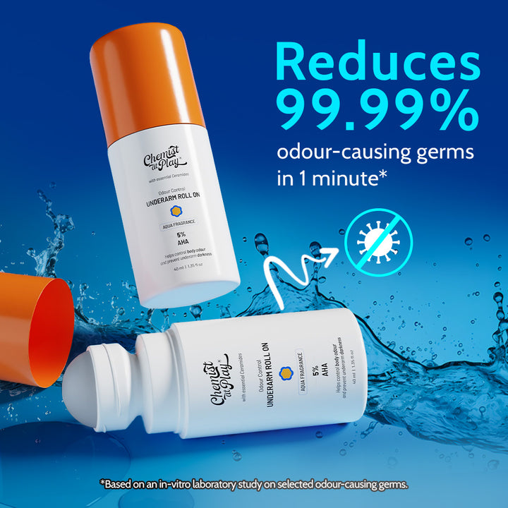 Chemist at Play 5% AHA Underarm Roll-On – Peach | 40 ml
