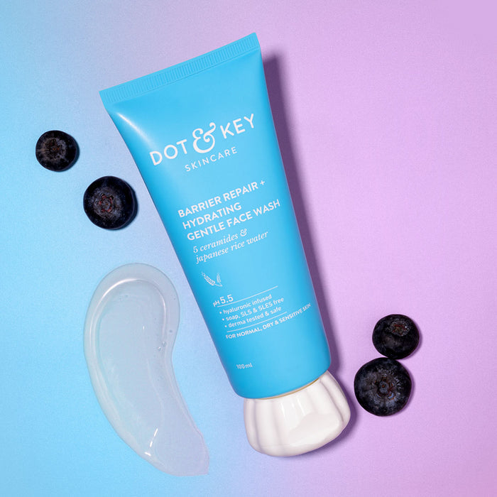 Dot & Key Barrier Repair Gentle Hydrating Face Wash | Ceramides + Hyaluronic Acid