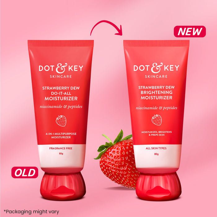 Dot & Key Strawberry Dew Brightening Moisturizer (Niacinamide + Peptides) | 80g