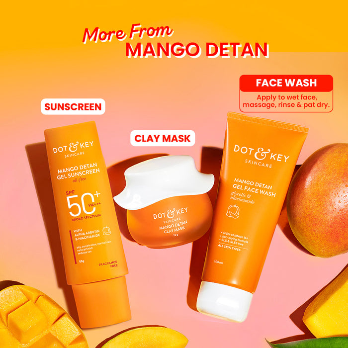 Dot & Key Mango Detan Gel Face Wash with Glycolic Acid & Niacinamide