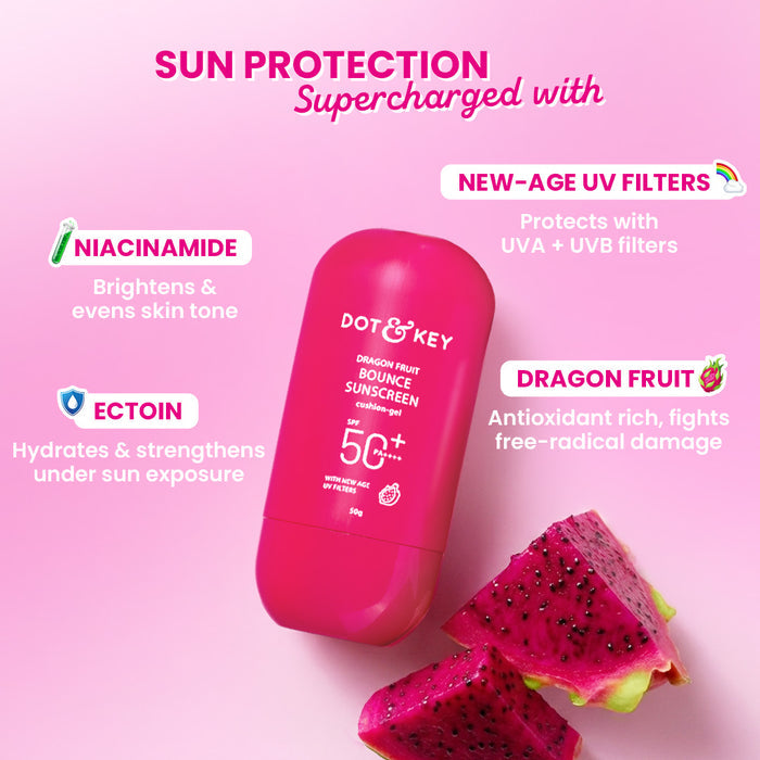 Dot & Key Dragon Fruit Bounce Gel Sunscreen SPF 50+ PA++++ 50g