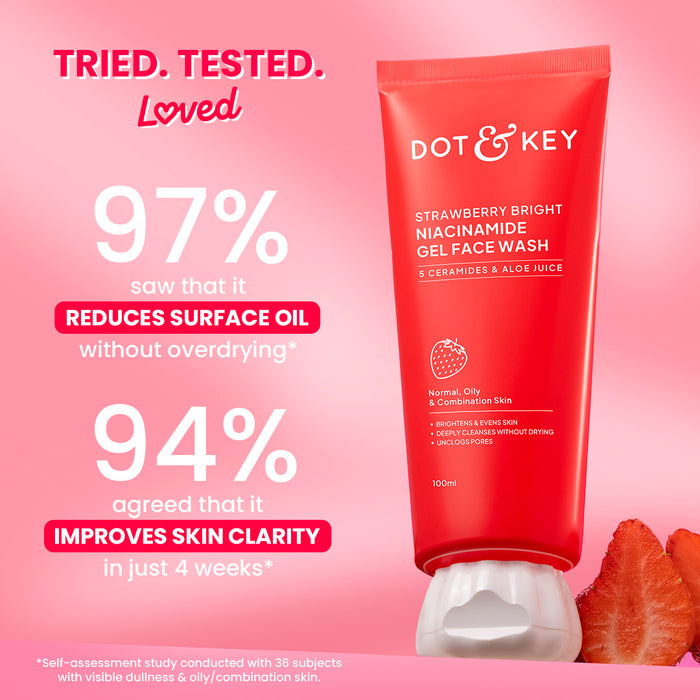 Dot & Key Strawberry Bright Niacinamide Gel Face Wash