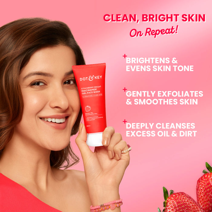 Dot & Key Strawberry Bright Niacinamide Gel Face Wash
