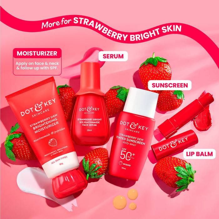 Dot & Key Strawberry Dew Brightening Moisturizer (Niacinamide + Peptides) | 80g