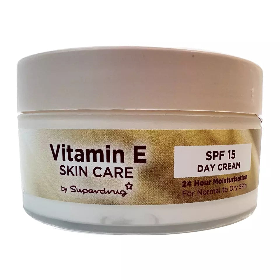 Superdrug Skincare Vitamin E SPF15 Day Cream For Normal to Dry Skin 100ml