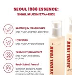 KSECRET SEOUL1988 ESSENCE : SNAIL MUCIN 97% + RICE 100ML - Image 3