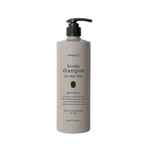 simplyO Biotin Shampoo for Hair Loss Green Breeze 500ml