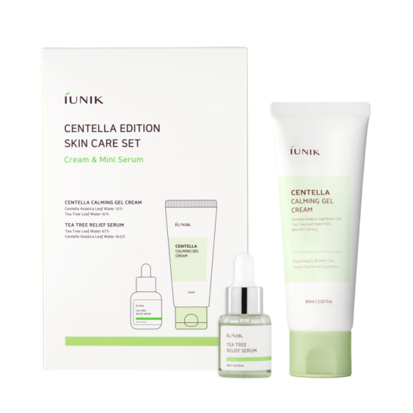 IUNIK CENTELLA EDITION SKINCARE SET (60 ML GEL CREAM + 15 ML SERUM)